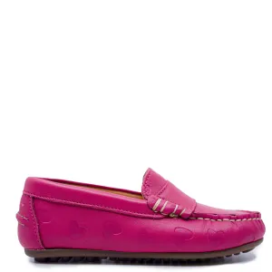 LMDI Magenta Heart Stamped Loafer