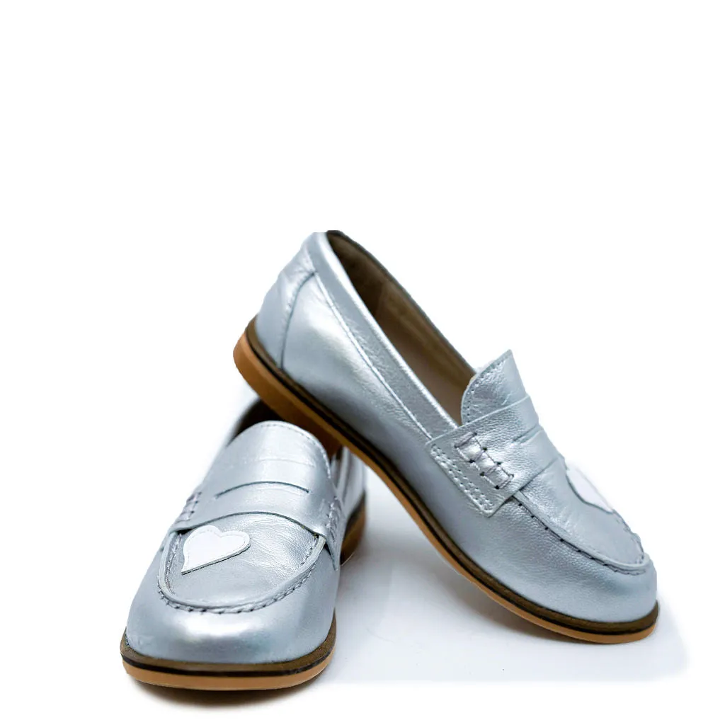 LMDI Silver Heart Penny Loafer