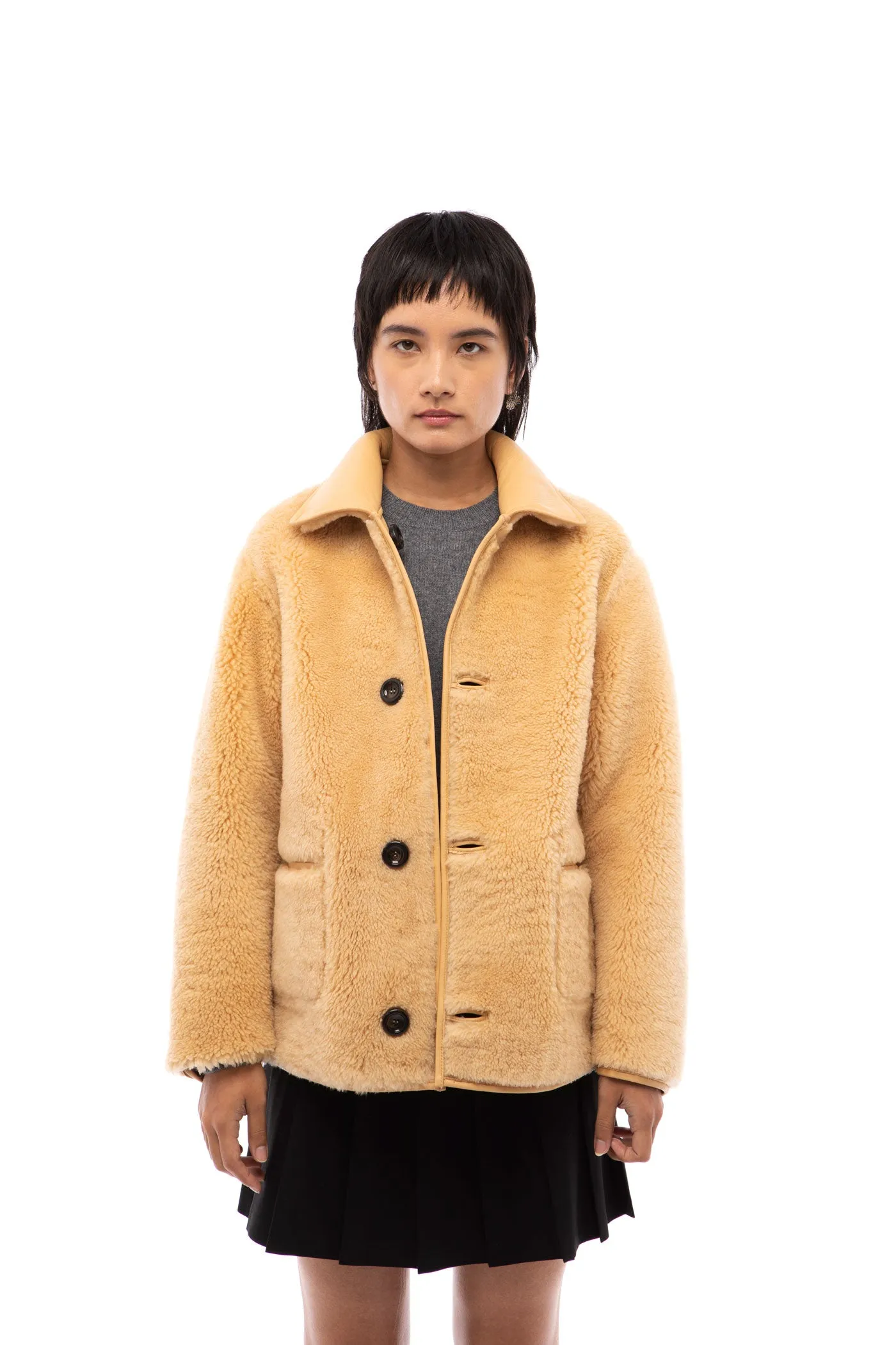 lou / buttercream shearling