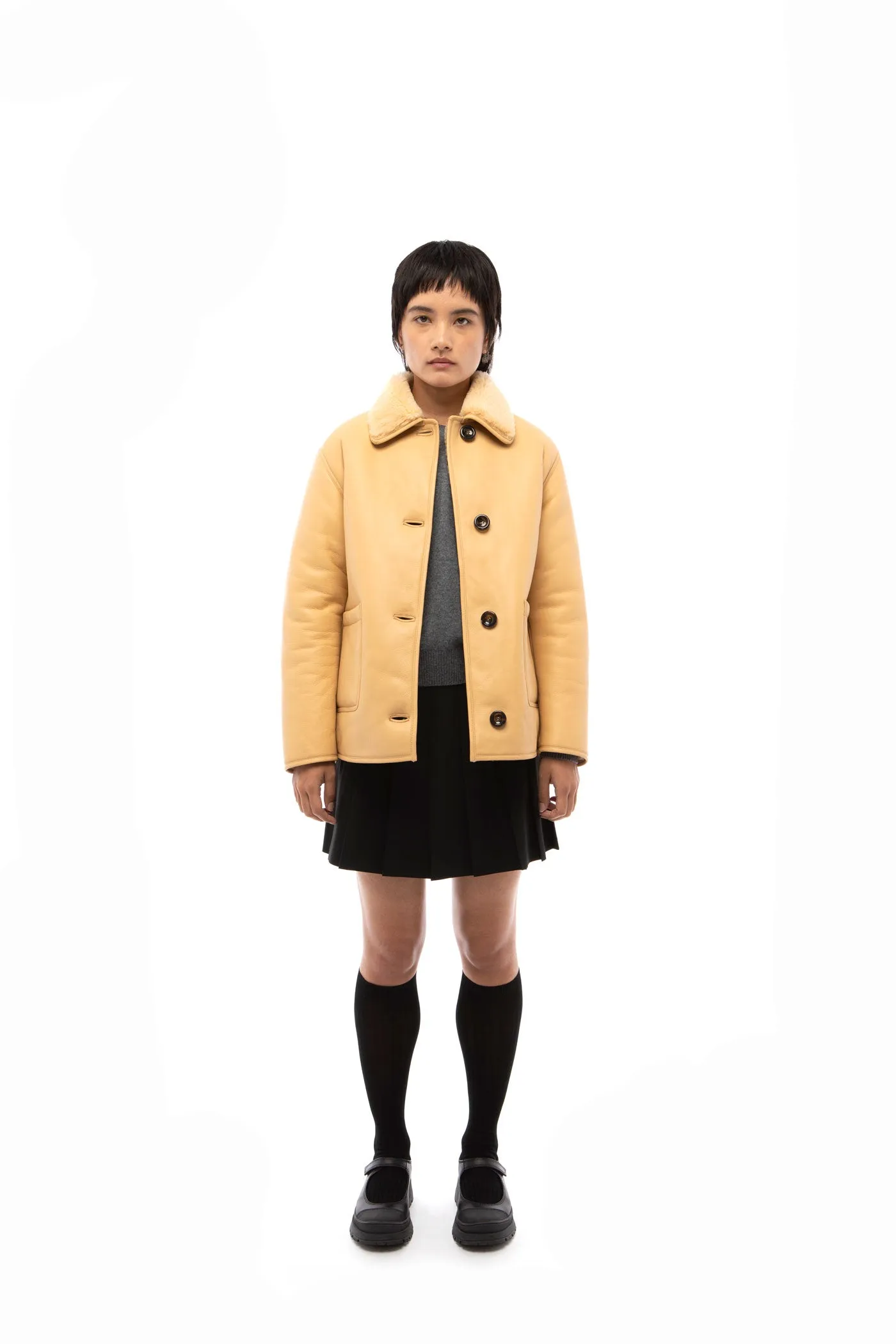 lou / buttercream shearling