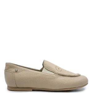 Manuela Beige Embossed Loafer