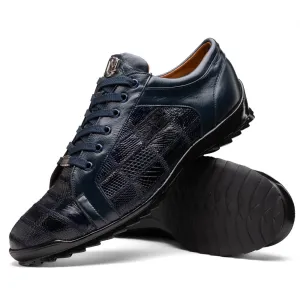 Marco Di Milano Bari in Navy Lizard Sneakers