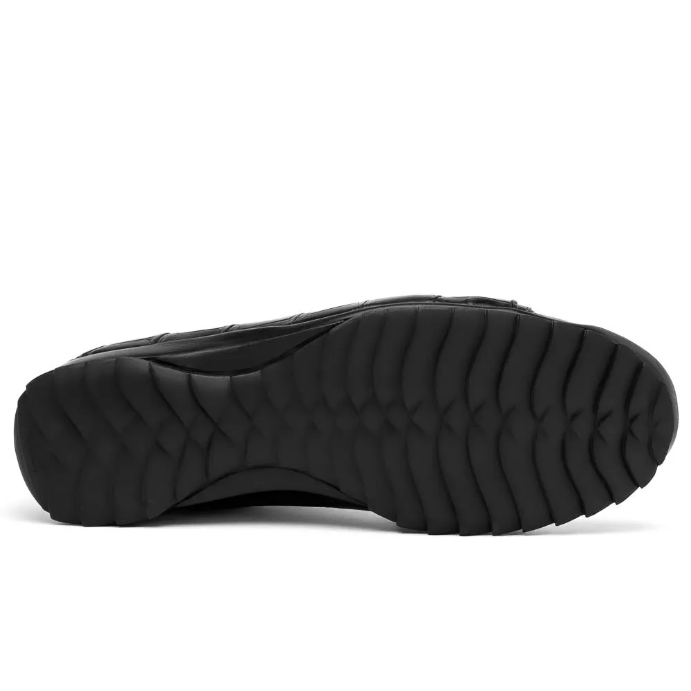 Marco Di Milano Hermond Black Alligator High-Top Sneakers