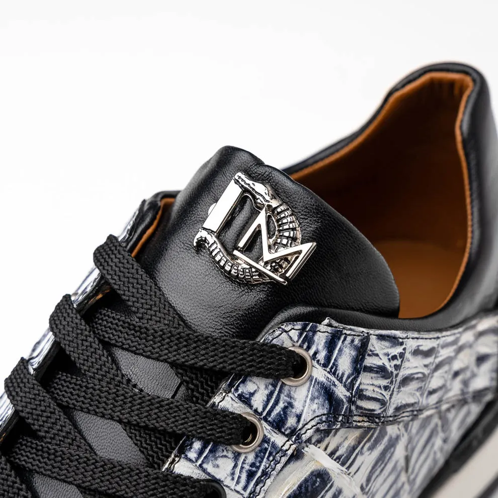 Marco Di Milano Portici Newspaper Caiman Crocodile & Lizard Sneakers