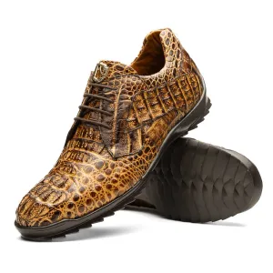 Marco Di Milano Rustic Orix Caiman Crocodile Sneakers