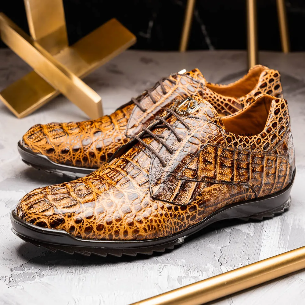 Marco Di Milano Rustic Orix Caiman Crocodile Sneakers