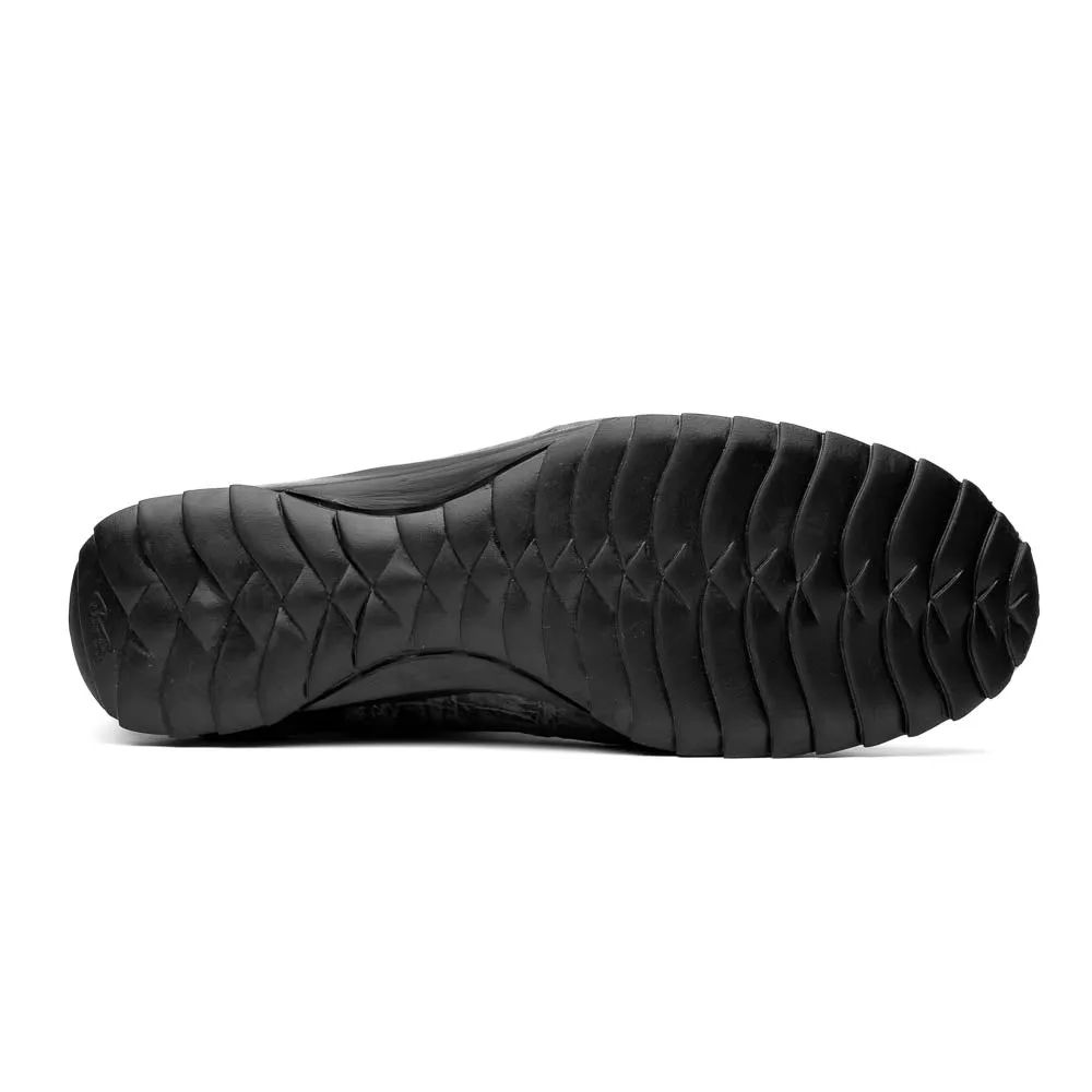 Marco Di Milano Saulo in Newspaper / Black Alligator & Ostrich Sneakers