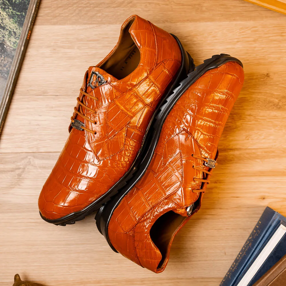 Marco Di Milano Vulcan in Honey Alligator Sneakers