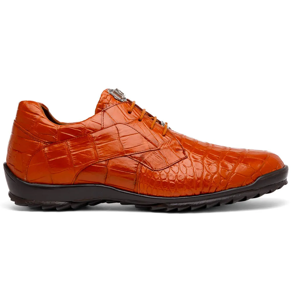 Marco Di Milano Vulcan in Honey Alligator Sneakers