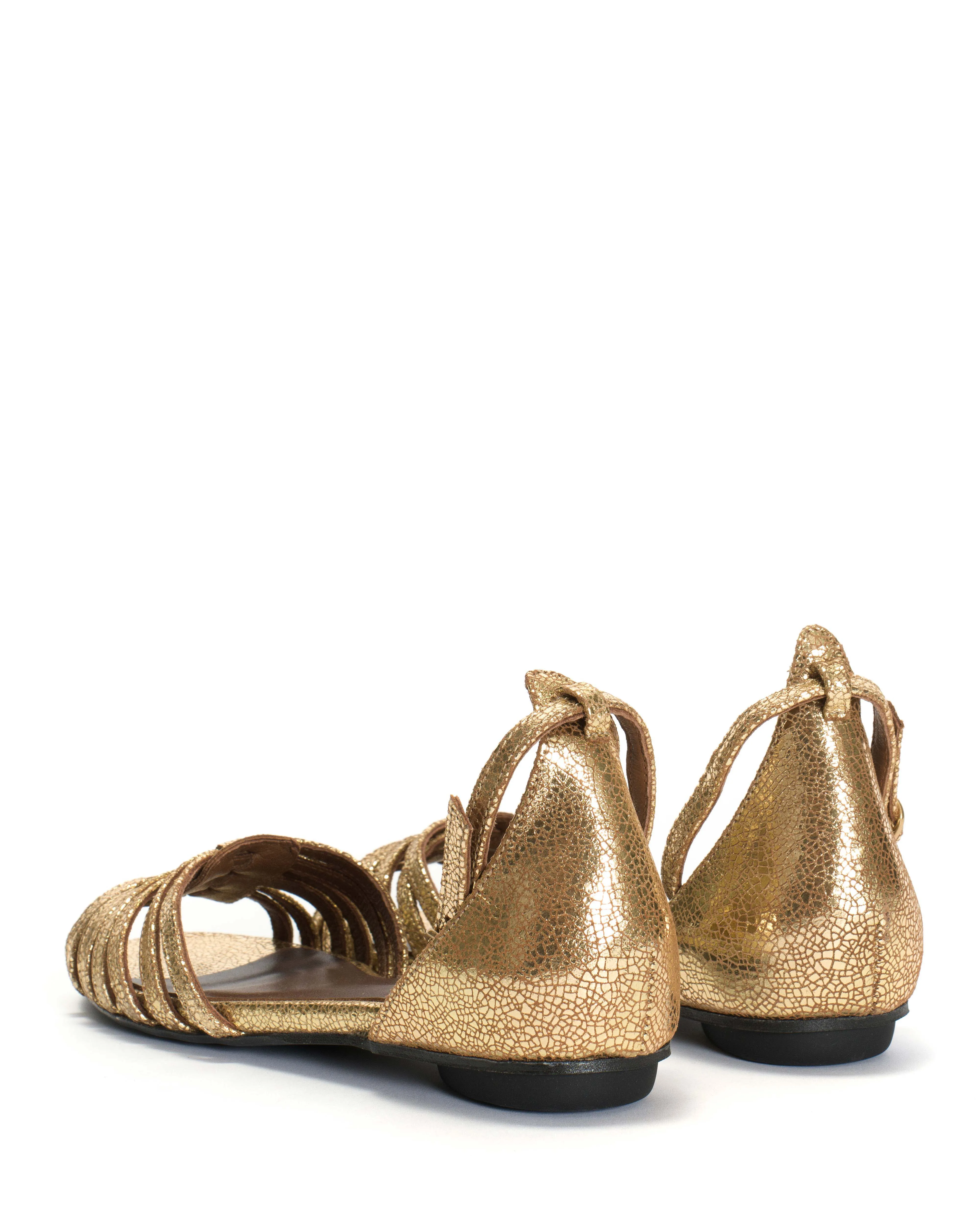 Mareike 10 Crackled metallic goat Gold