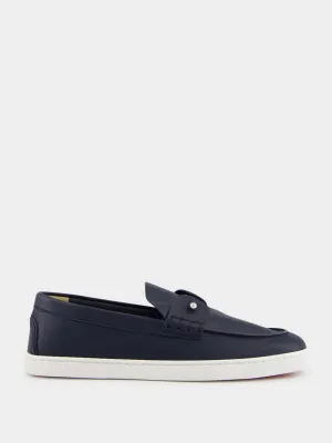 Marine Blue Chambeliboat Leather Loafers