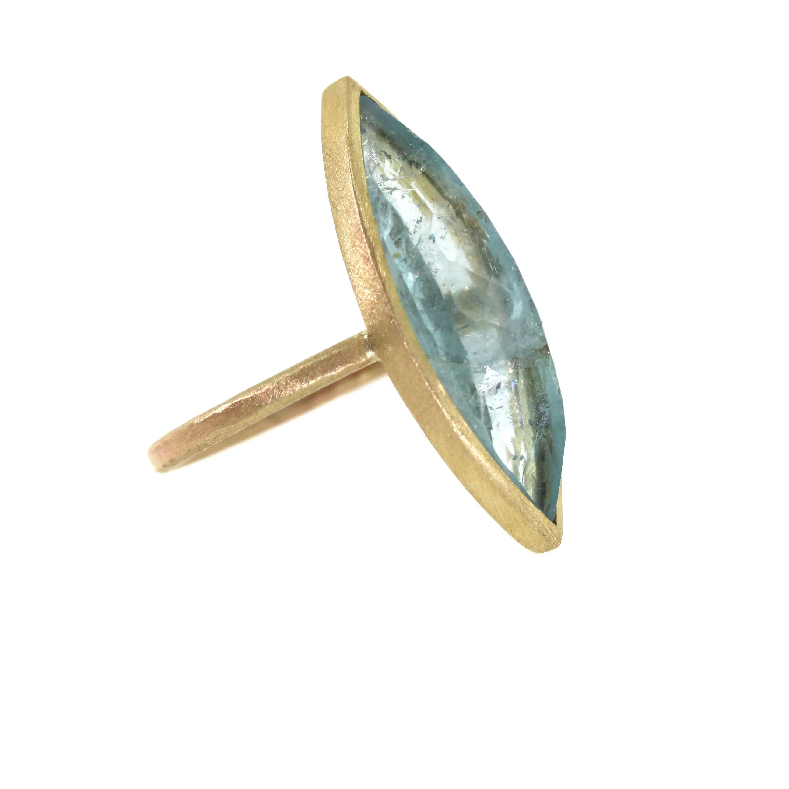 Marquise Aquamarine Ring