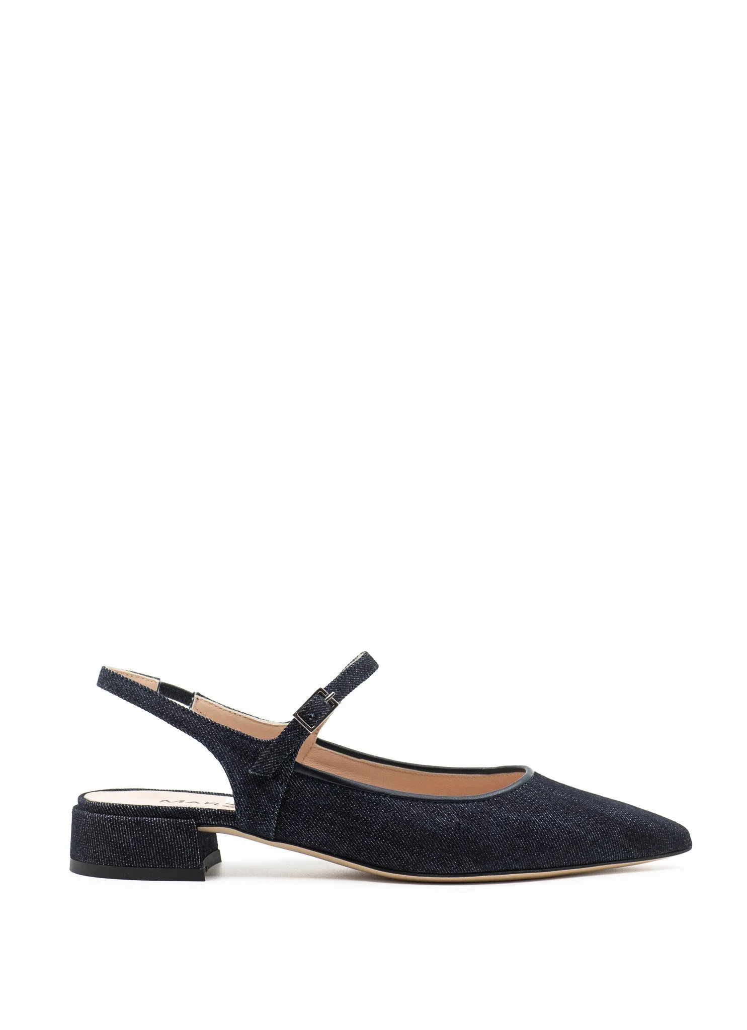 Mary Jane ballet flats in denim