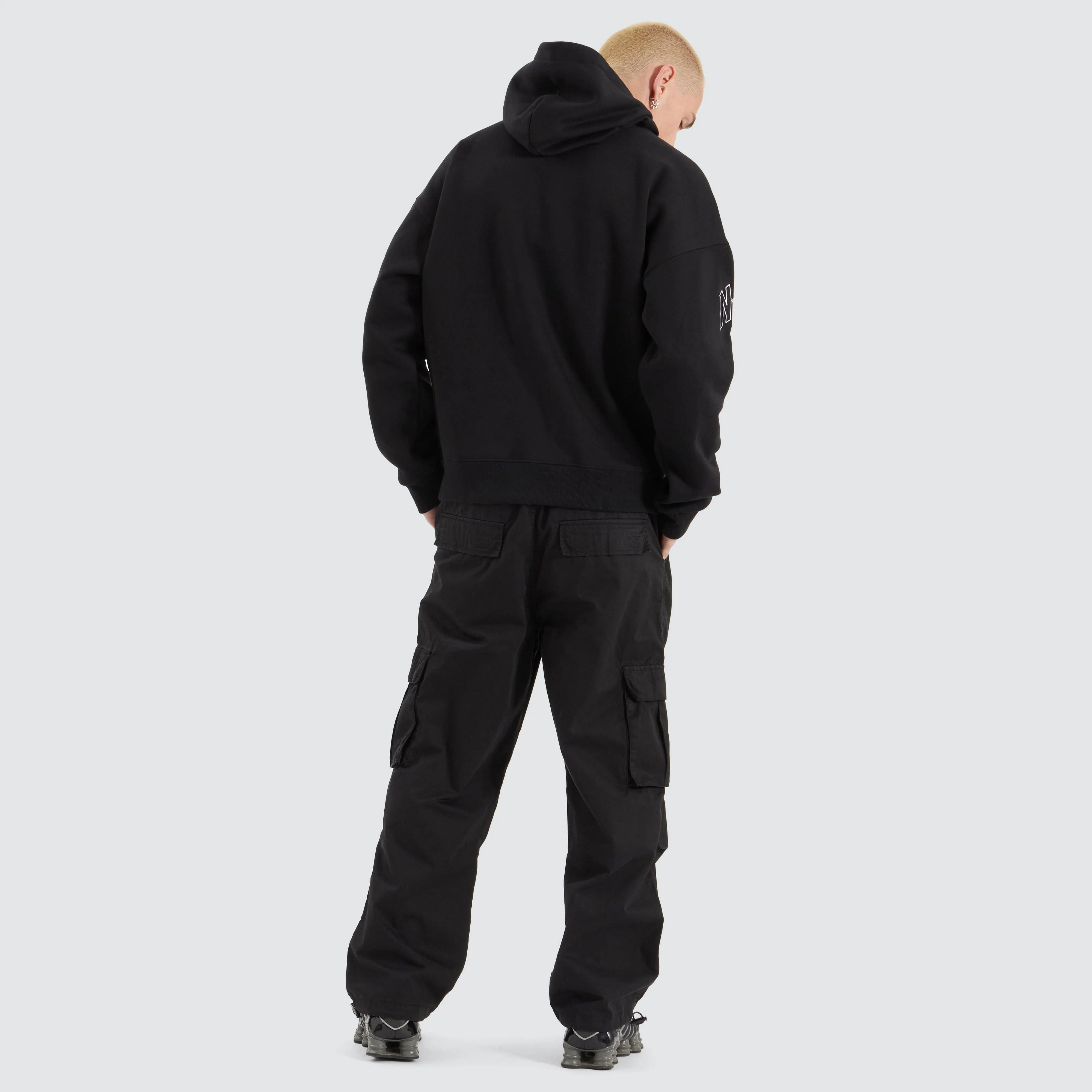 Members Box Fit Hoodie Jet Black