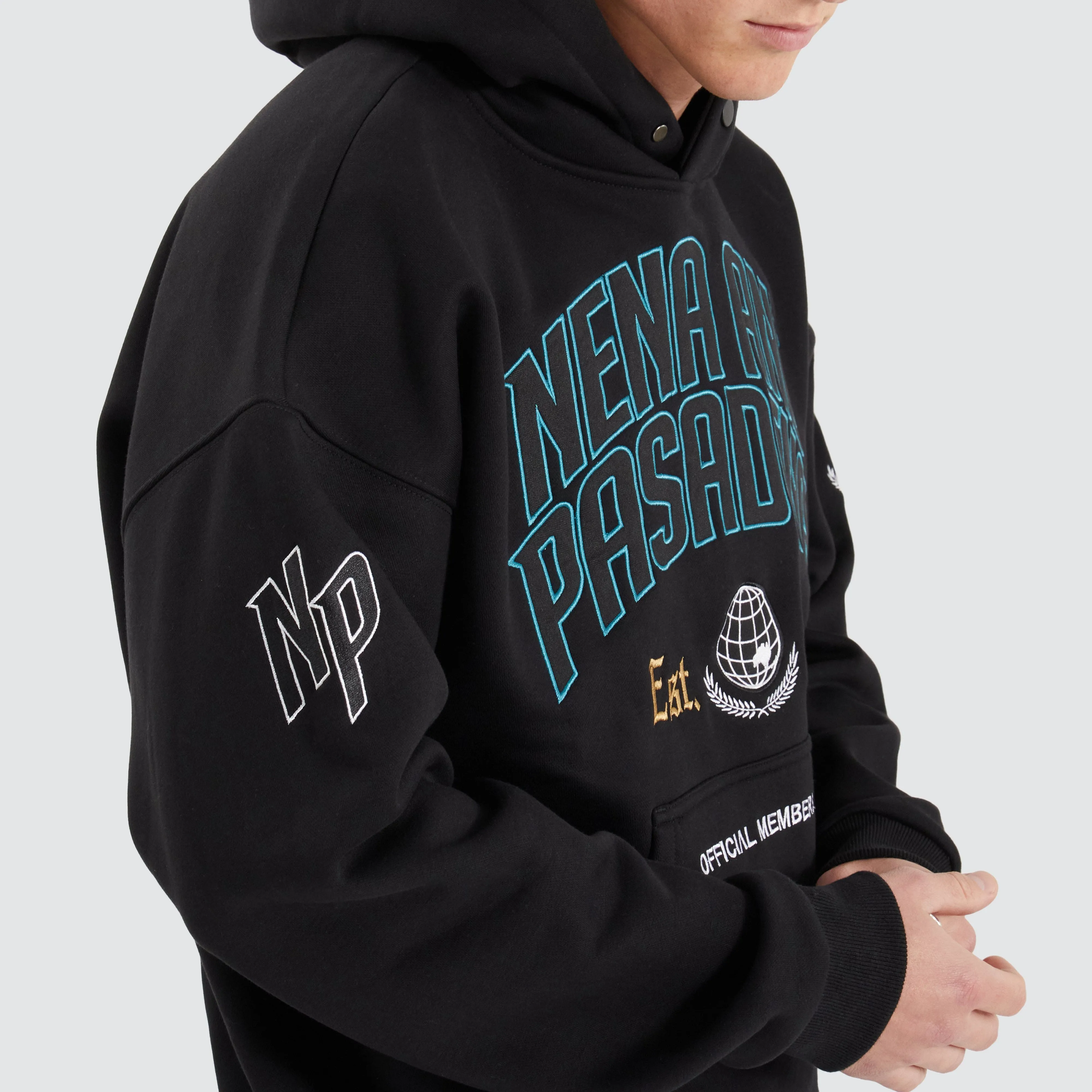 Members Box Fit Hoodie Jet Black