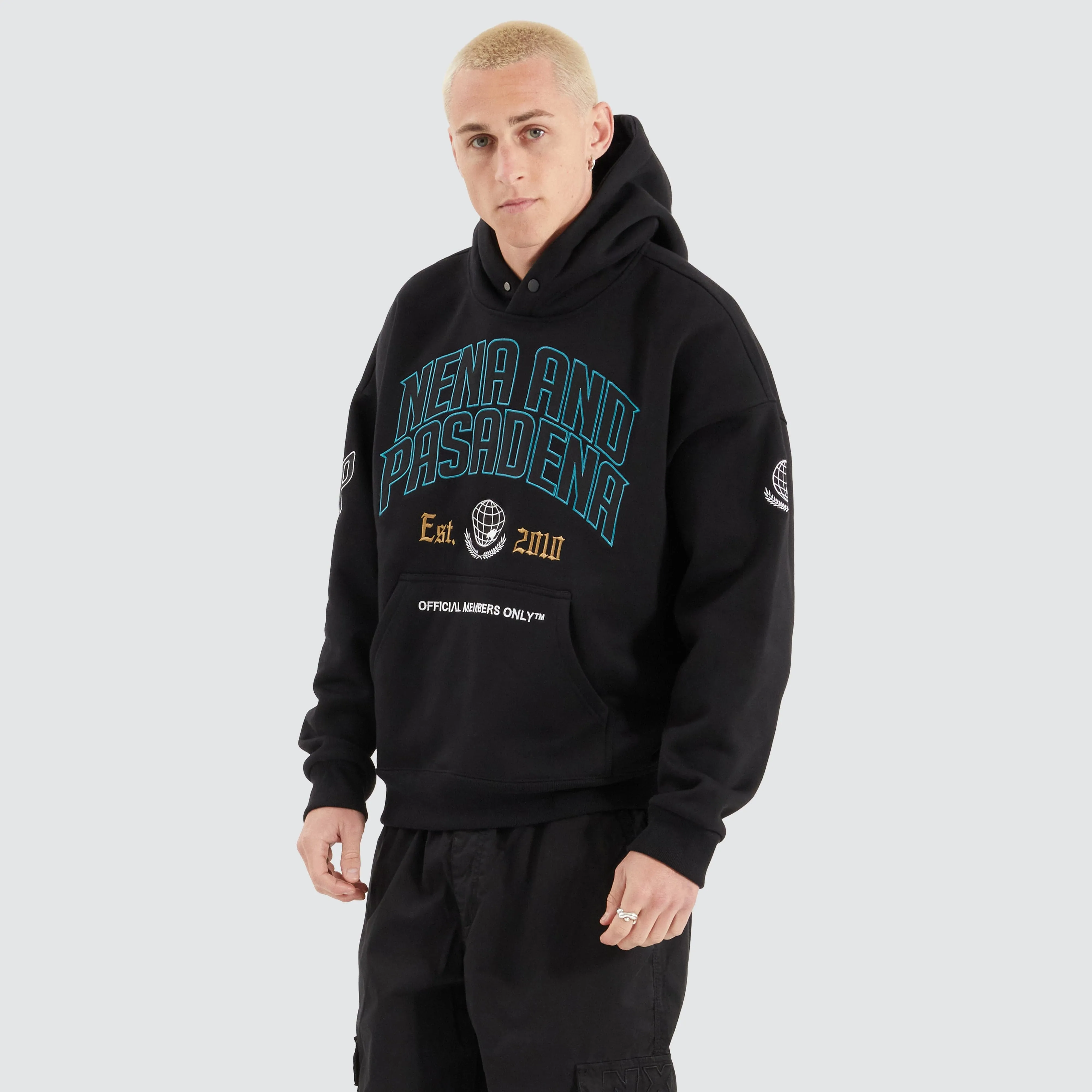 Members Box Fit Hoodie Jet Black