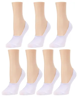 MEMOI MP058 WHITE HIGH CUT SNEAKER LINER COTTON BLEND 7 PACK