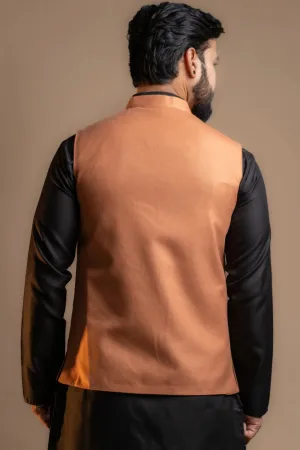 Men's Classic Vibrant Orange Nehru Jacket