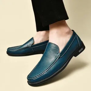 Men’s Comfortable Vegan Leather Shoes with Stitch Pattern | Comfortable for All Seasons