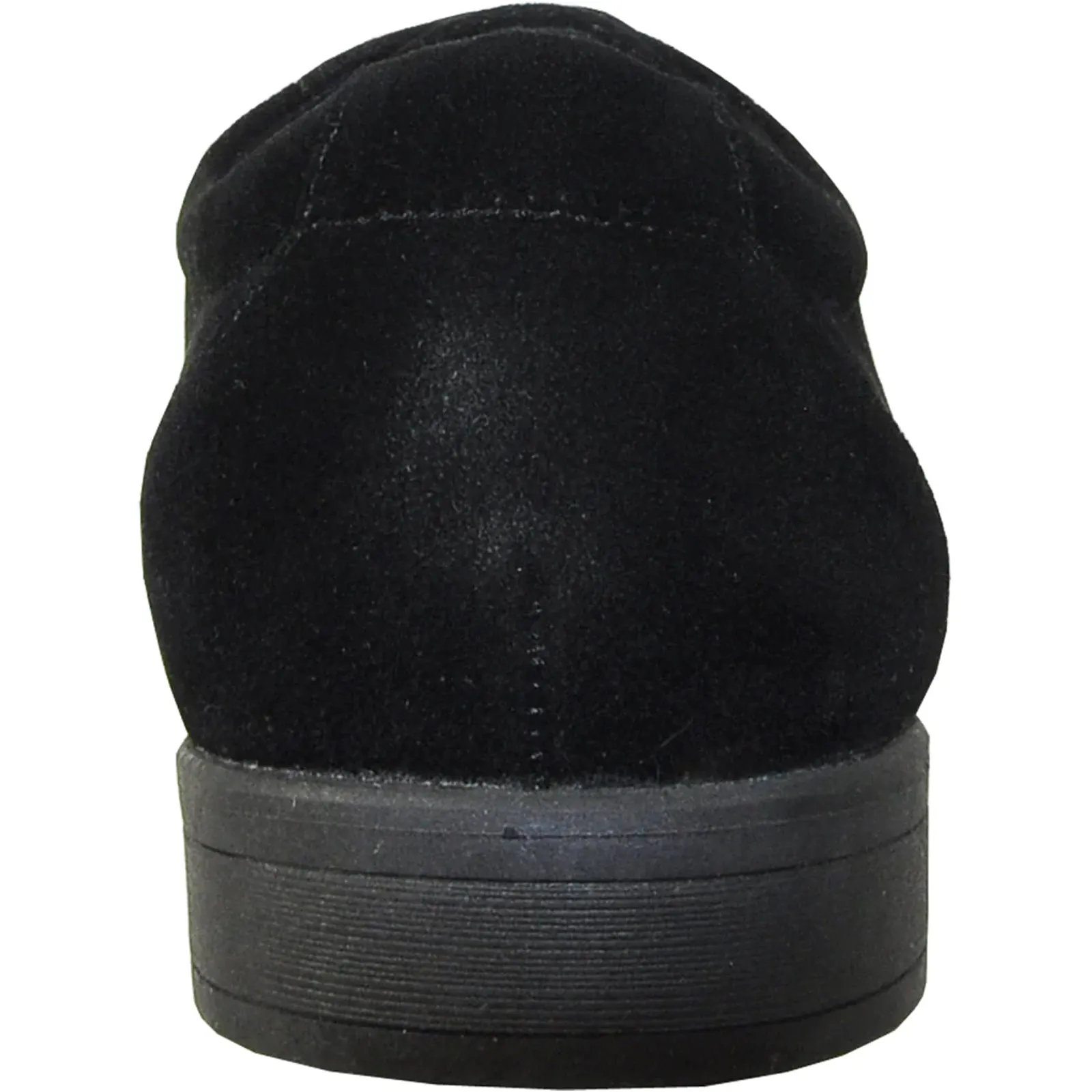 Mens Formal Suede Style Wedding & Prom Cap Toe Dress Shoe in Black