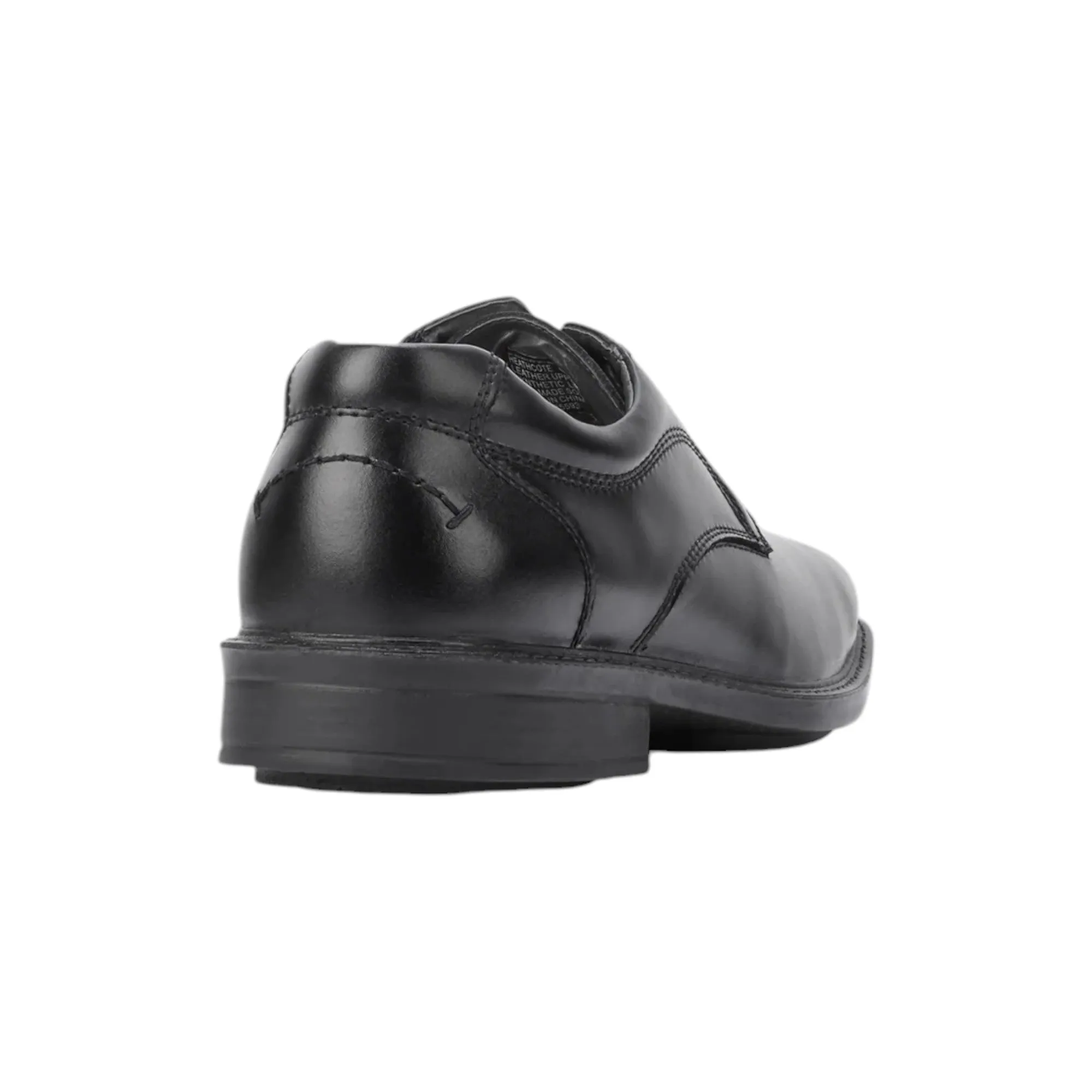 Mens Hush Puppies Heathcote Extra Wide Leather Work Black Lace Up Shoes