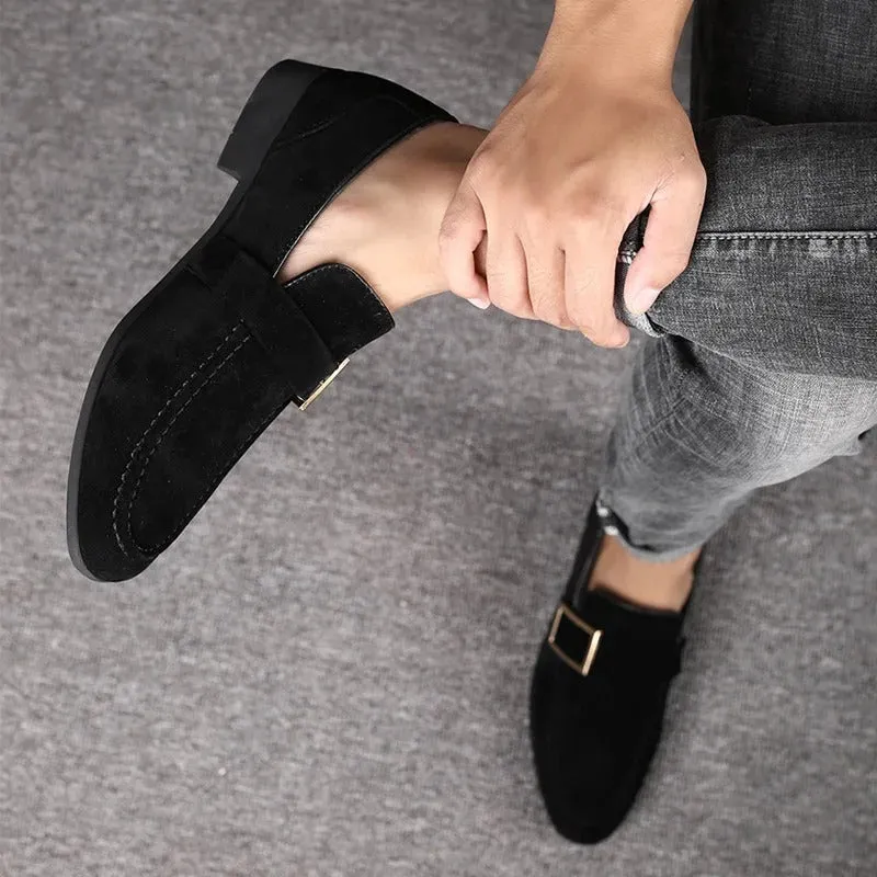 Men's Stylish Suede Loafer with Buckles | Ideal for All Seasons