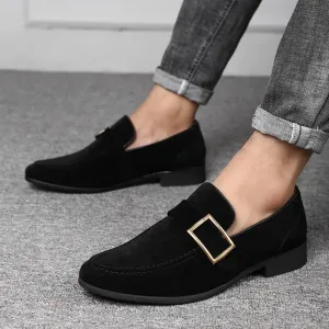 Men's Stylish Suede Loafer with Buckles | Ideal for All Seasons
