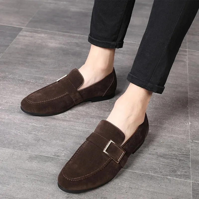 Men's Stylish Suede Loafer with Buckles | Ideal for All Seasons