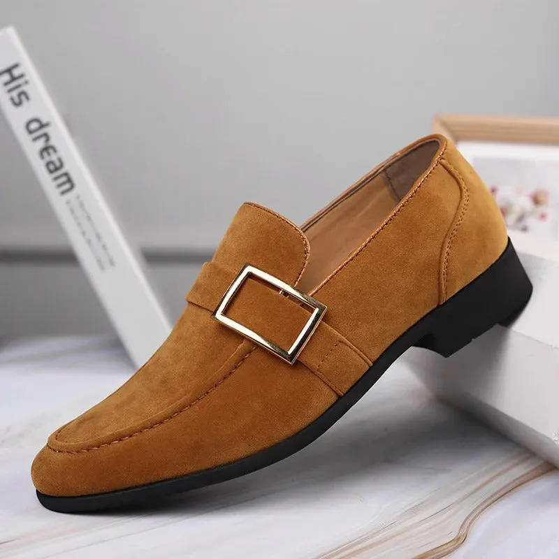 Men's Stylish Suede Loafer with Buckles | Ideal for All Seasons