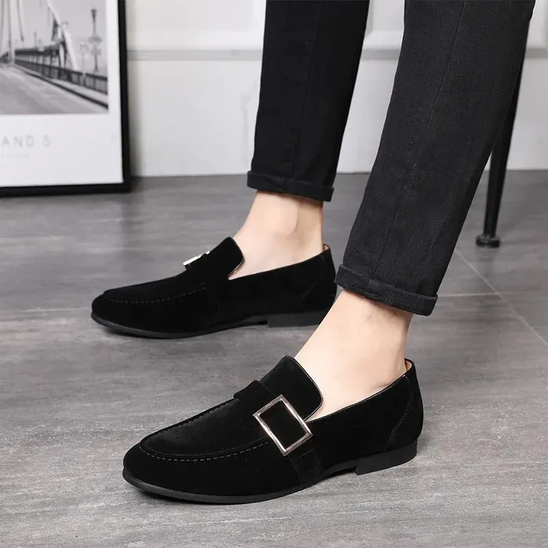 Men's Stylish Suede Loafer with Buckles | Ideal for All Seasons