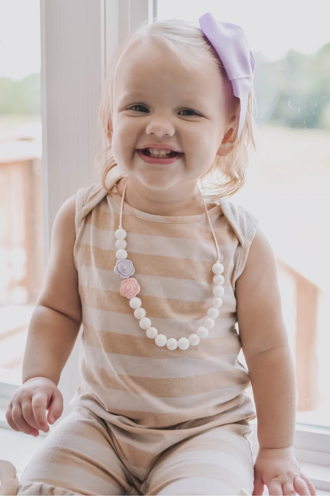 Mini Flower Necklace for Kids | Safe Silicone Chewable Jewelry