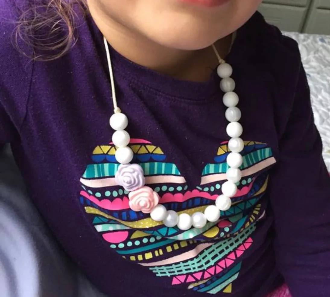 Mini Flower Necklace for Kids | Safe Silicone Chewable Jewelry