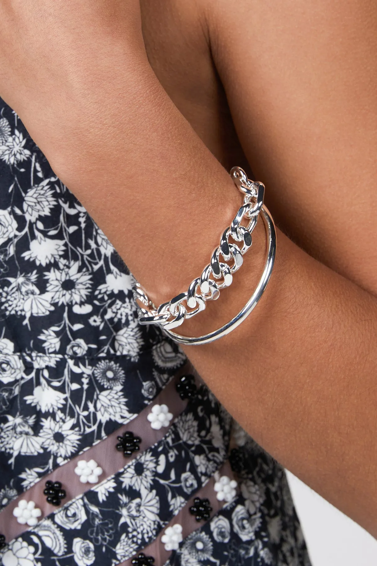 MIXED UP STATEMENT BRACELET