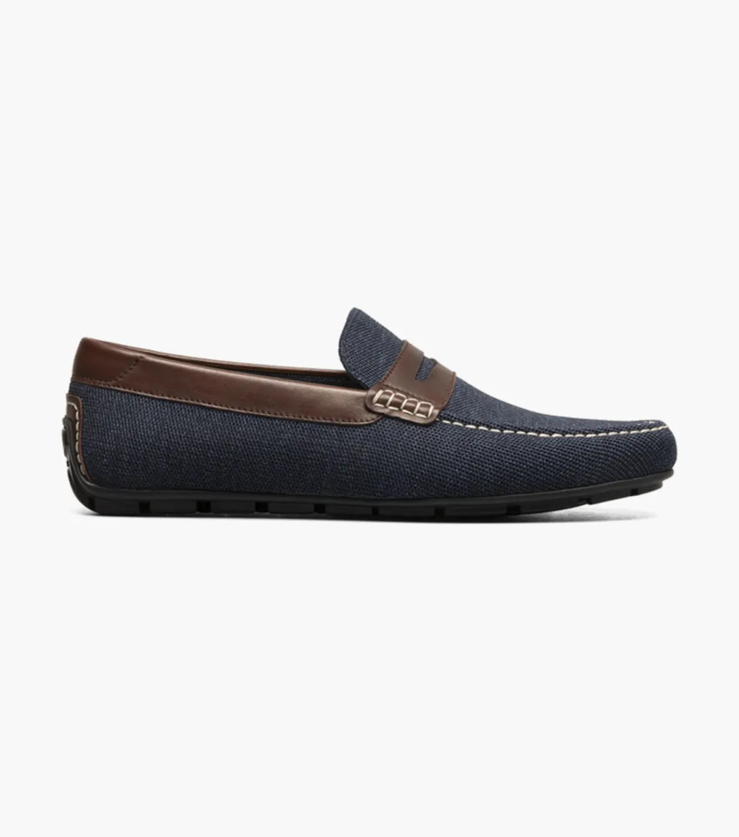 Motor Knit Moc Toe Penny Driver-Navy Multi | Florsheim