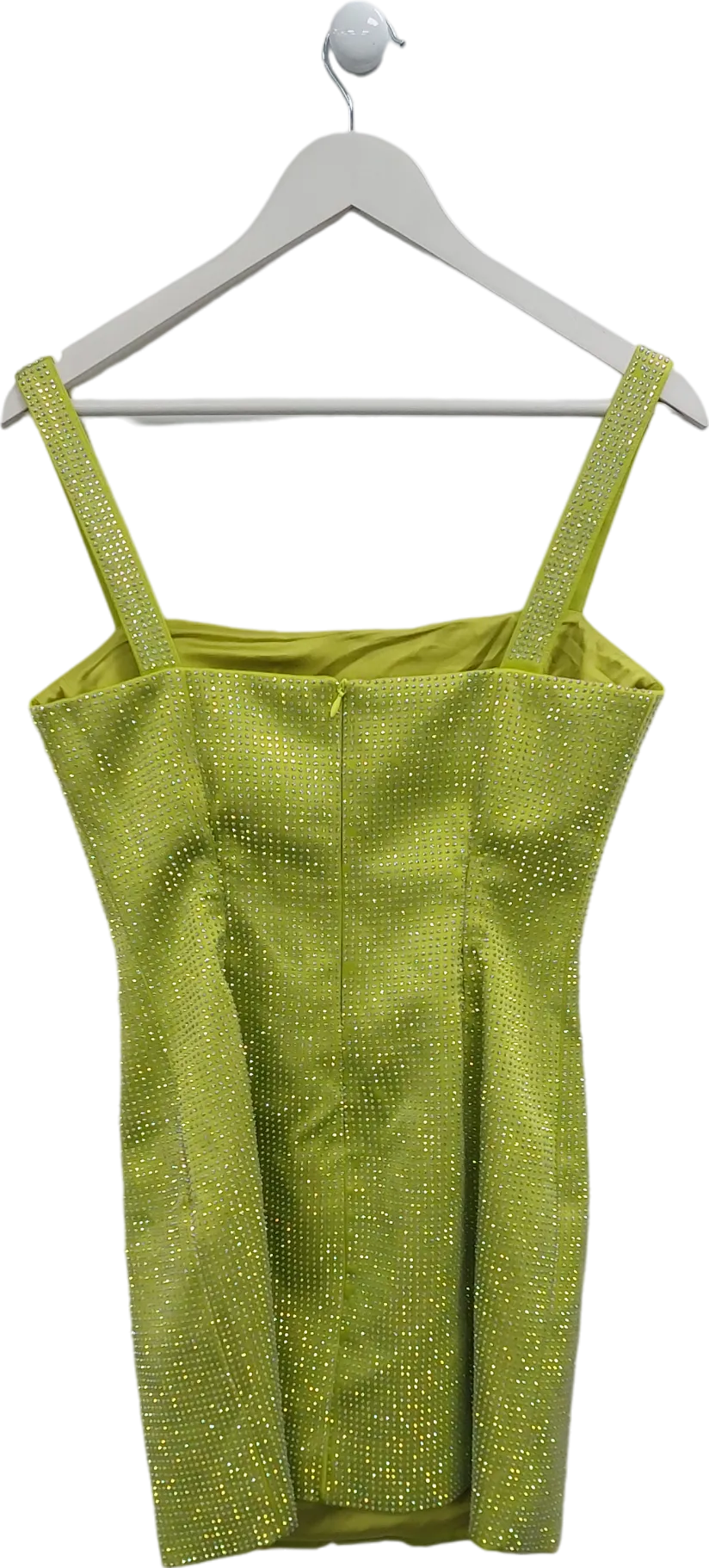 Nasty Gal Green Dimante Lace Up Mini Dress UK S