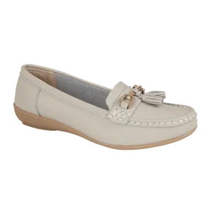 Nautical Real Leather Loafer - Smoke