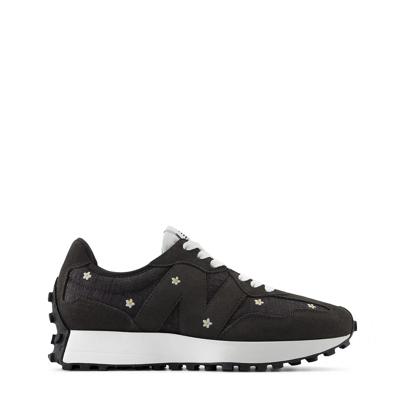 New Balance Womens 327 Trainer Black Cement / White