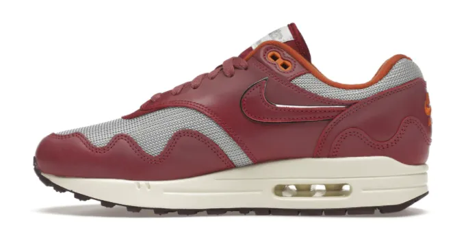NIKE AIR MAX 1 PATTA WAVES RUSH MAROON (SPECIAL BOX & BRACELET)