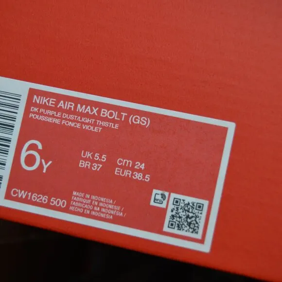 Nike Air Max Bolt (GS) Size 6 &amp; 6.5 (New)