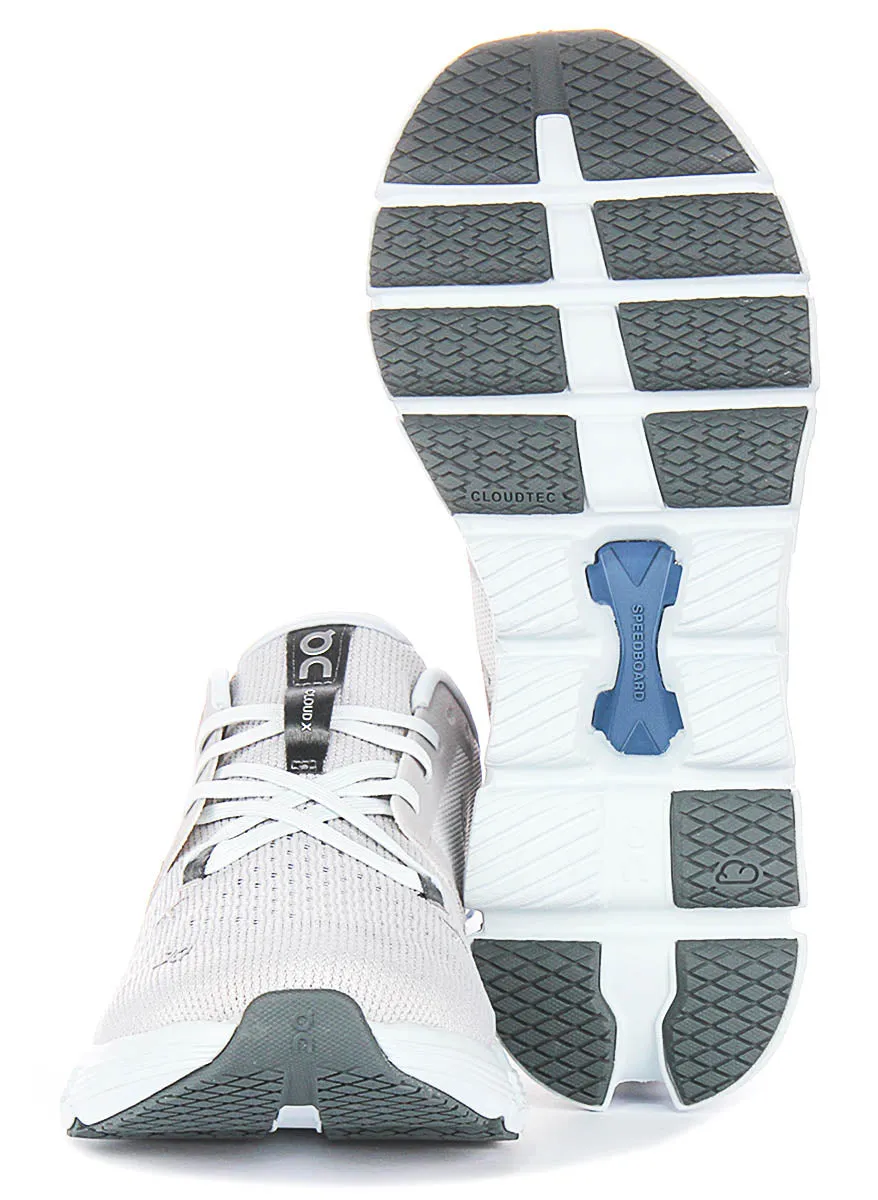 On Running Cloud X 4 In Grey Blue For Women