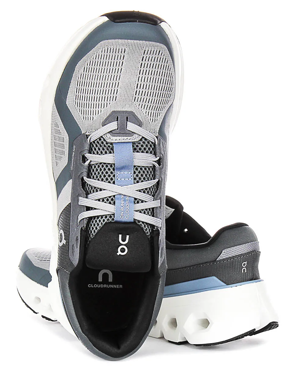 On Running Cloudrunner 2 In Grey Blue For Men