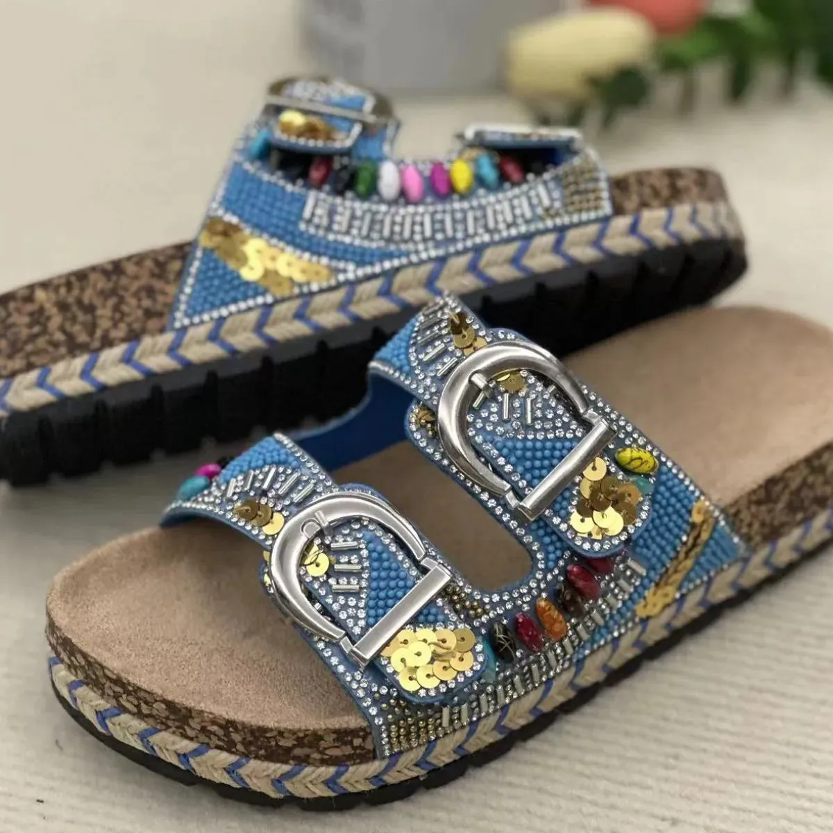 Open Toe Flats Sandals