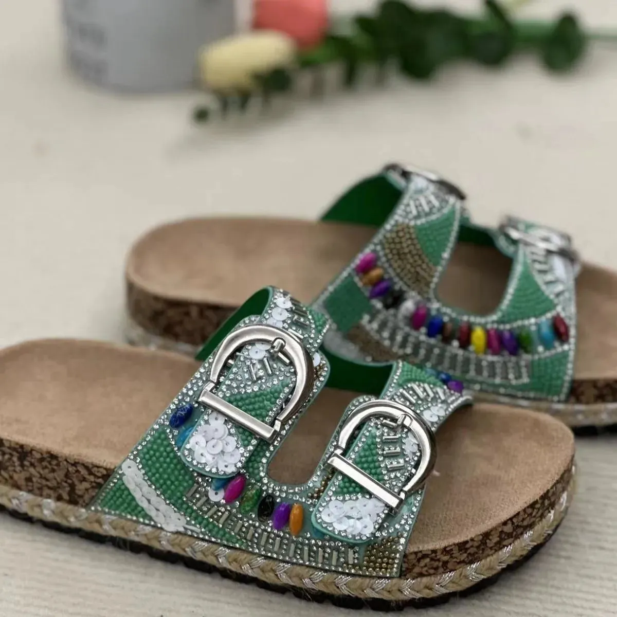 Open Toe Flats Sandals