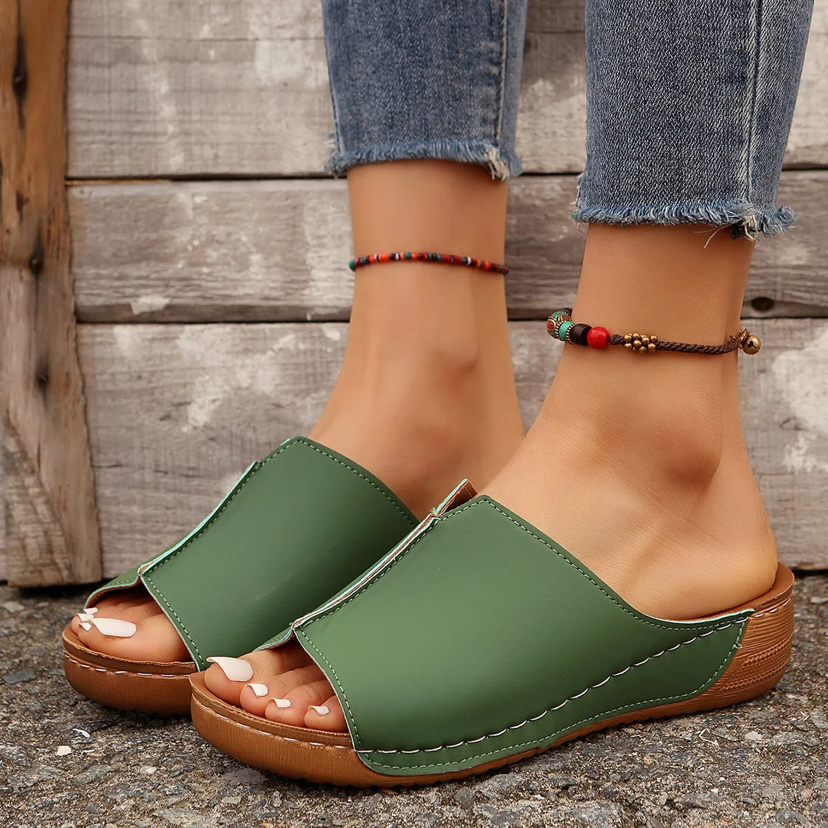 Open Toe Wedge Sandals
