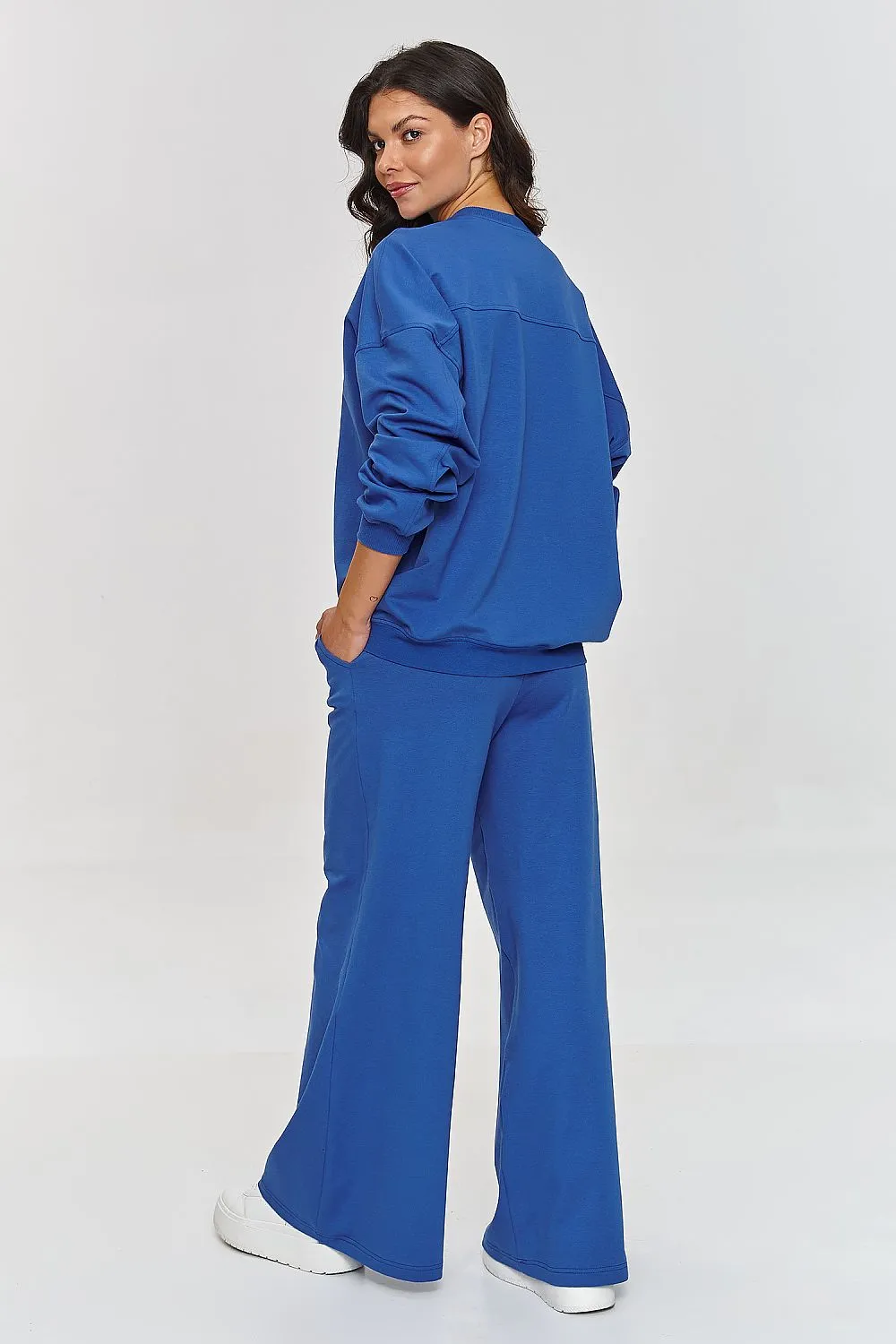 Oversized Luxury Sweatshirt & Wide-Leg Pants Set