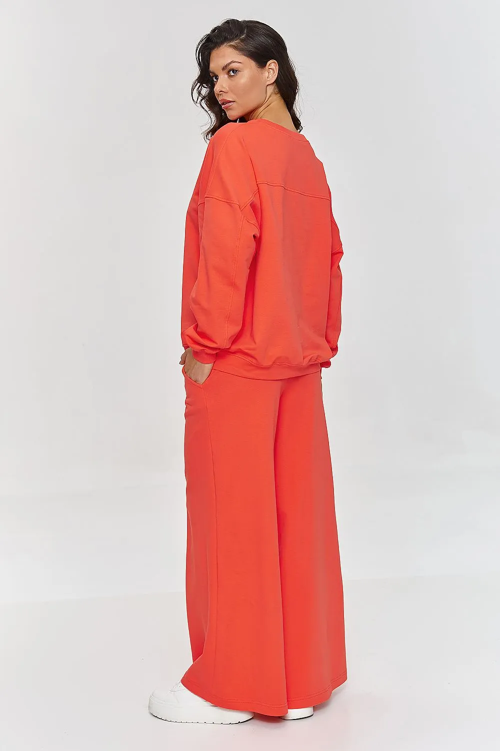 Oversized Luxury Sweatshirt & Wide-Leg Pants Set