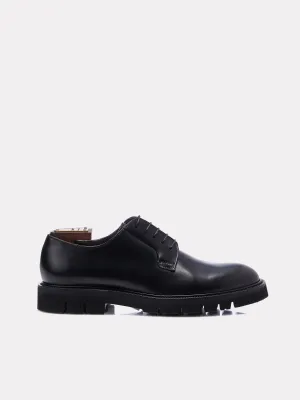 Pantofi derby negri cu talpa chunky