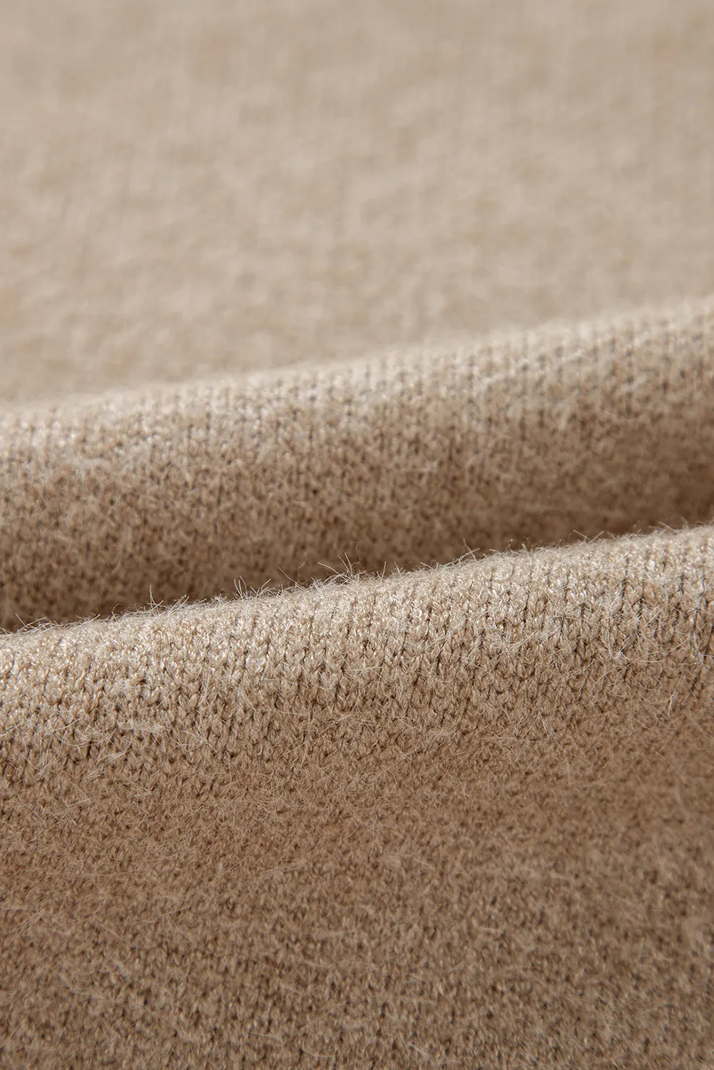 Parchment Flower Pattern Ribbed Trim Crew Neck Sweater