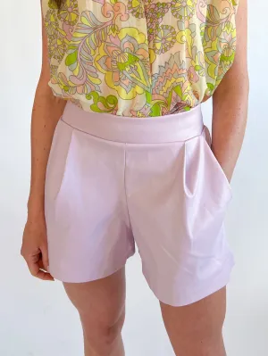 Pastel Vegan Leather Shorts