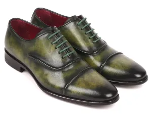 Paul Parkman Men's Cap-Toe Oxfords in Green